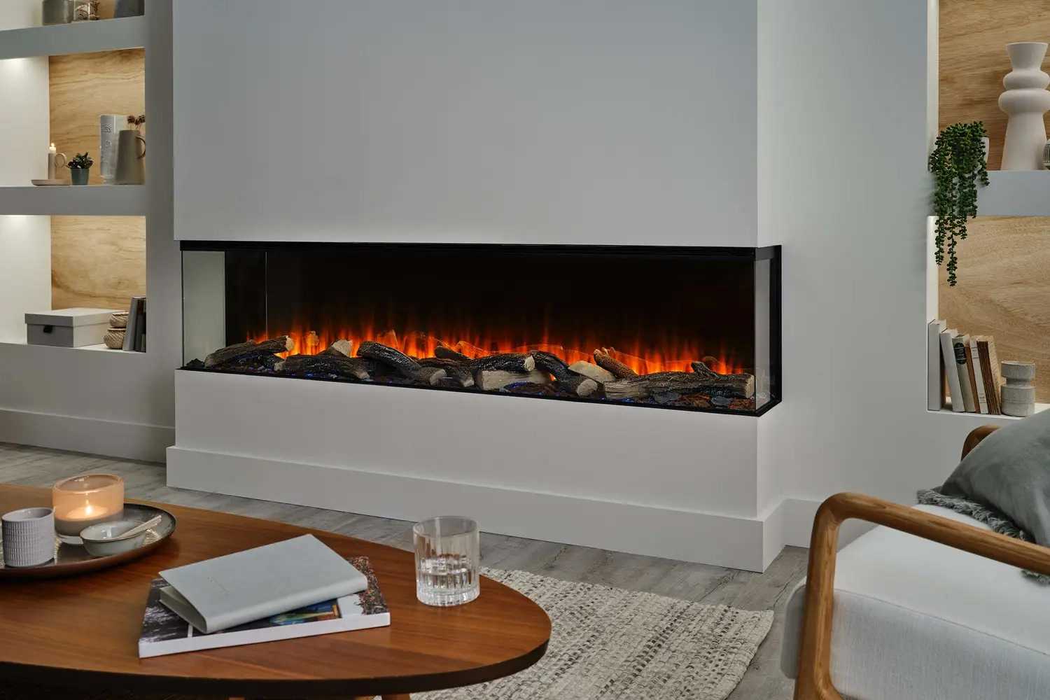 Электрокамин BRITISH FIRES New Forest1900 with Deluxe Real logs - 1900 мм