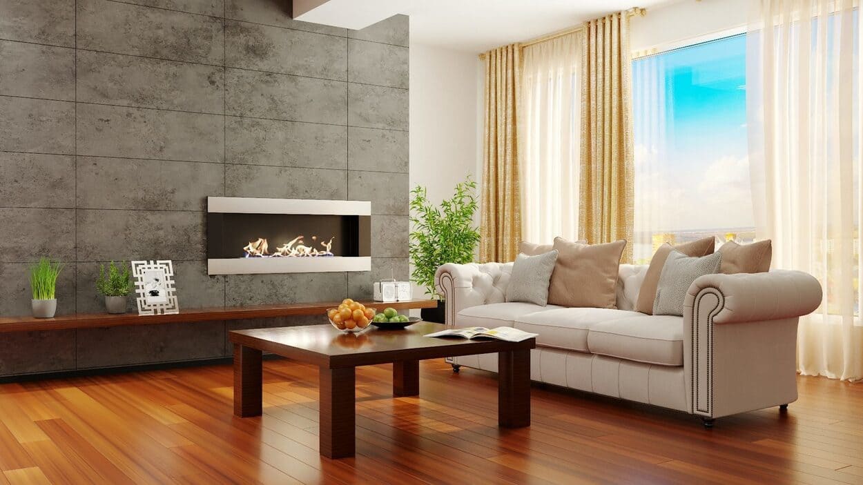 Биокамин "Русский огонь" Модерн 1200N настенный с декоративным стеклом (стемалитом) по цене 43 650 руб.