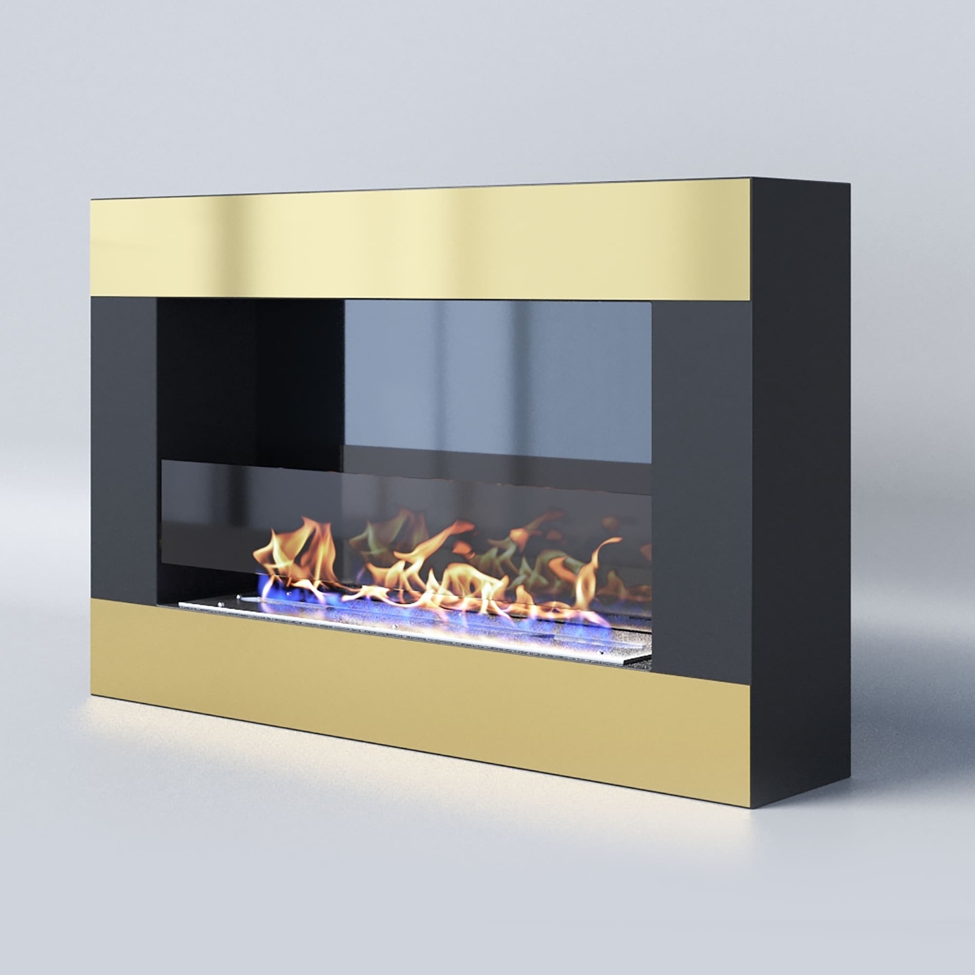 Биокамин "Русский огонь" Голд 800N настенный (высота 500мм.) с защитным и декоративным стеклом по цене 32 528 руб.