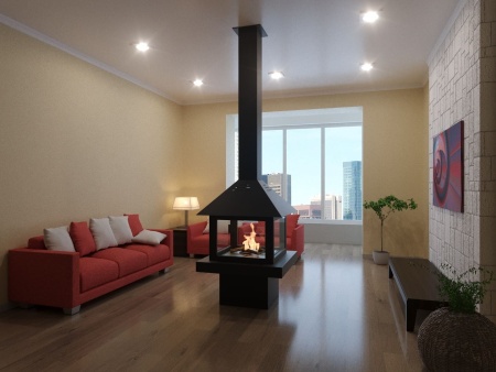 Островной биокамин Lux Fire Куб 850 по цене 391 133 руб.