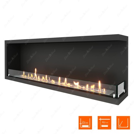 Биокамин угловой SteelHeat Leader 1400 правый стекло по цене 54 768 руб.