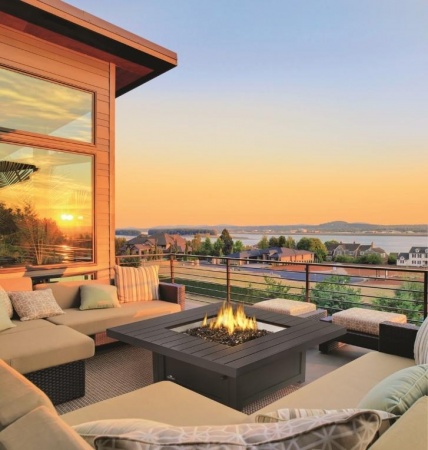 Стол-камин газовый NapoLEOn Victorian 107х107 см