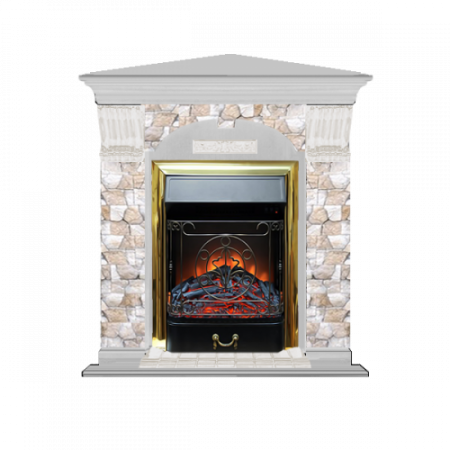 Арочный Арбат угловой (беленый дуб)+Majestic Brass