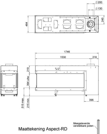 Газовый камин Faber Aspect RD XL