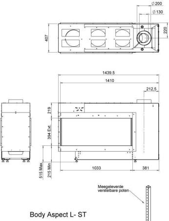 Газовый камин Faber Aspect ST L